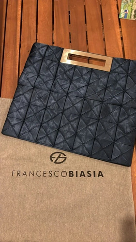 Borsa clutch blu raso - blu,